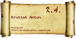 Kruttek Anton névjegykártya